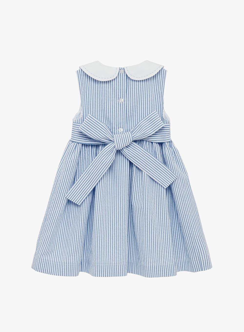 Confiture Dress Little Leonore Smocked Dress in Blue Stripe
