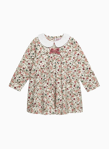 Confiture Dress Little Louise Jersey Dress in Pink Floral Bird