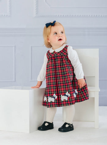 Confiture Dress Little Scottie Tartan Pinafore