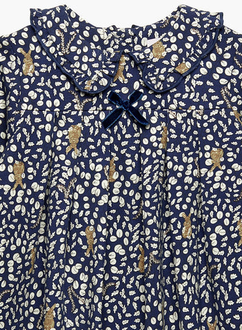 Confiture Dress Little Woodland Bunny Jersey Dress in Navy