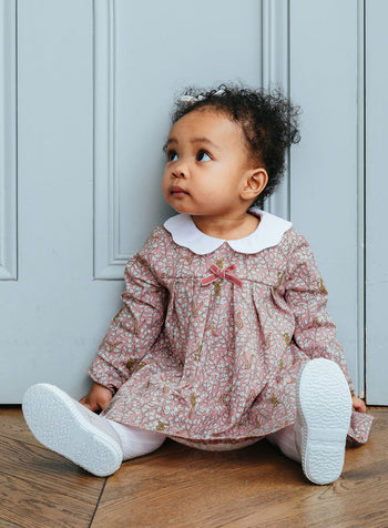 Confiture Dress Little Woodland Bunny Jersey Dress in Rose Pink