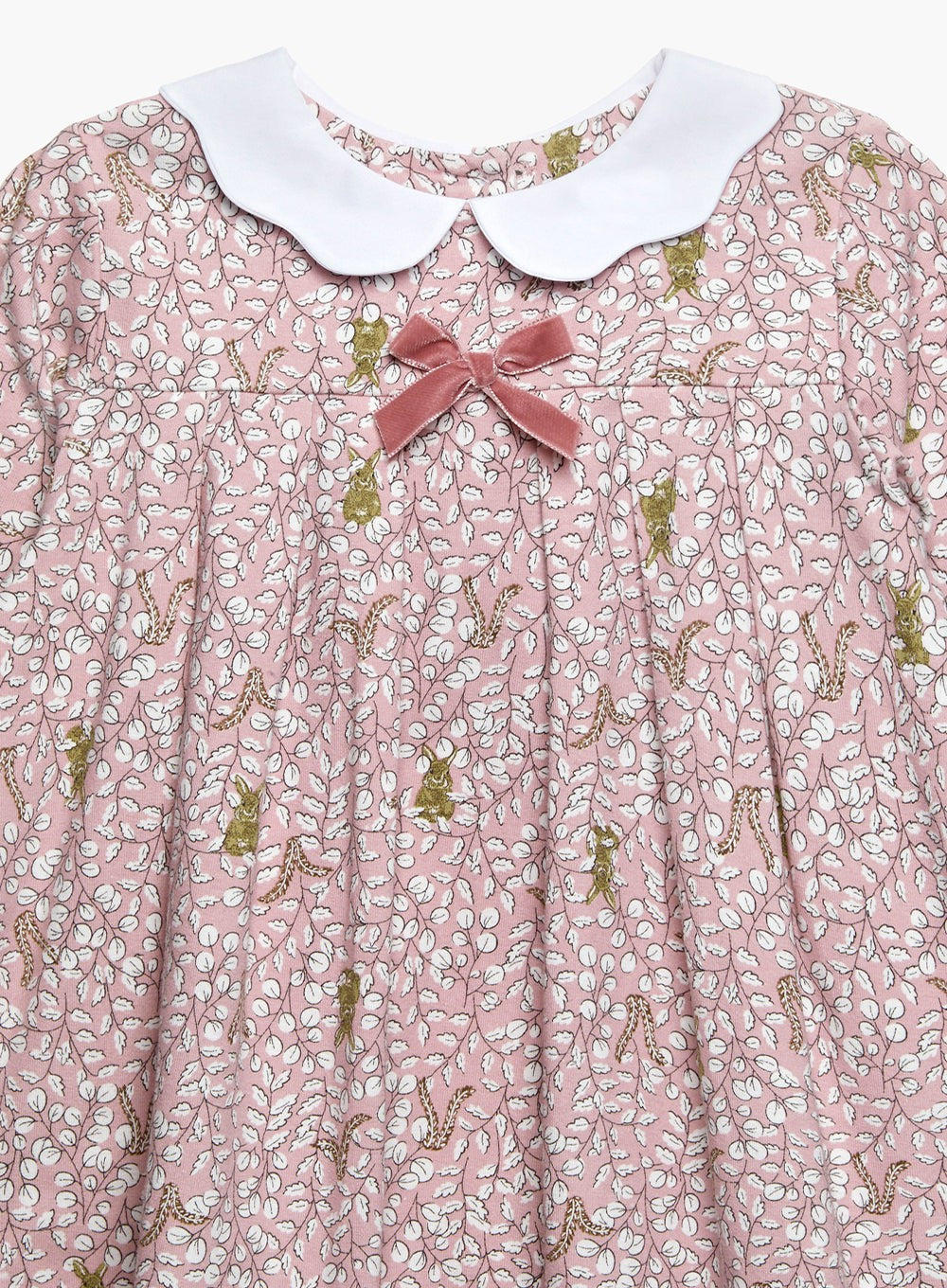 Confiture Dress Little Woodland Bunny Jersey Dress in Rose Pink