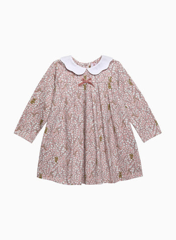 Confiture Dress Little Woodland Bunny Jersey Dress in Rose Pink