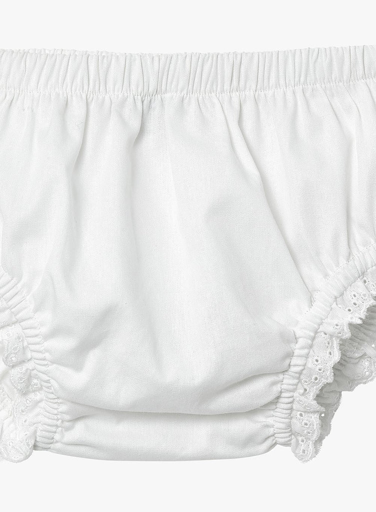 Confiture Baby Girls Frilly Knickers White Trotters London Trotters
