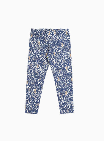 Woodland Bunny Leggings in Navy