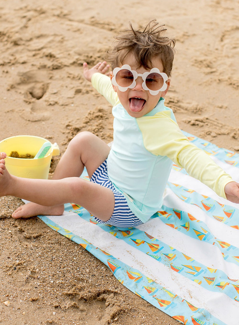 Dock Bay Microfibre Beach Towel in Oh Buoy Trotters