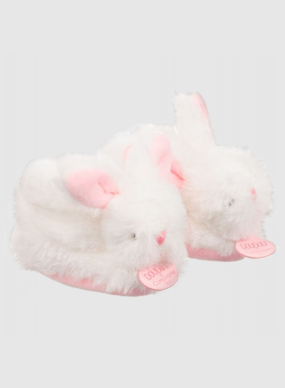 DOUDOU ET COMPAGNIE - White Small Soft Bunny with Blankie