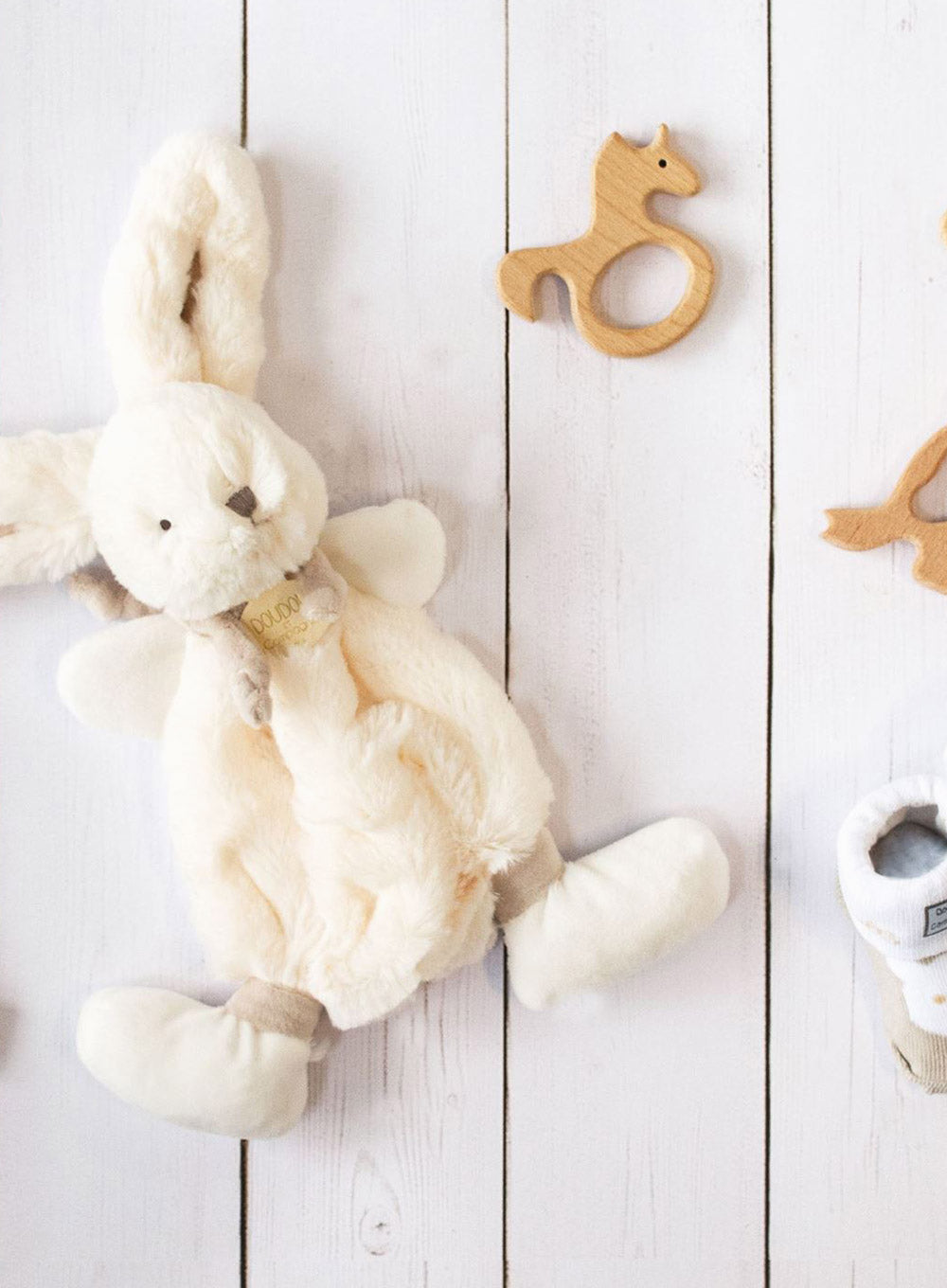 Doudou et Compagnie Toy Beige Rabbit Comforter