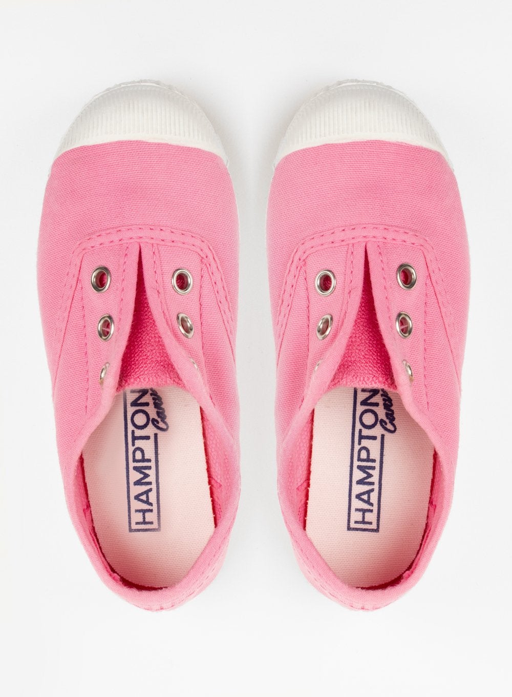Hampton Canvas Canvas Shoes Hampton Canvas Plum Plimsolls in Bonbon Pink - Trotters Childrenswear