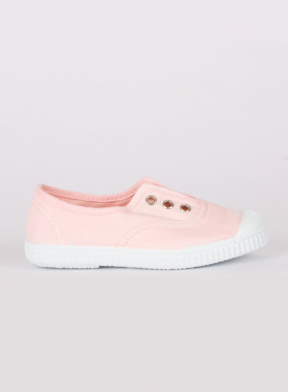 Hampton Canvas  Shoes Hampton Canvas Plum Plimsolls in Pale Pink