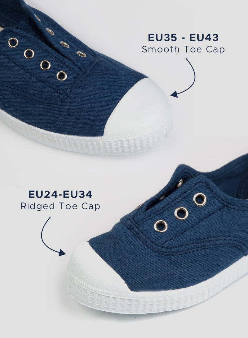 Hampton Canvas  Shoes Hampton Canvas Plum Plimsolls in Putty - Trotters Childrenswear