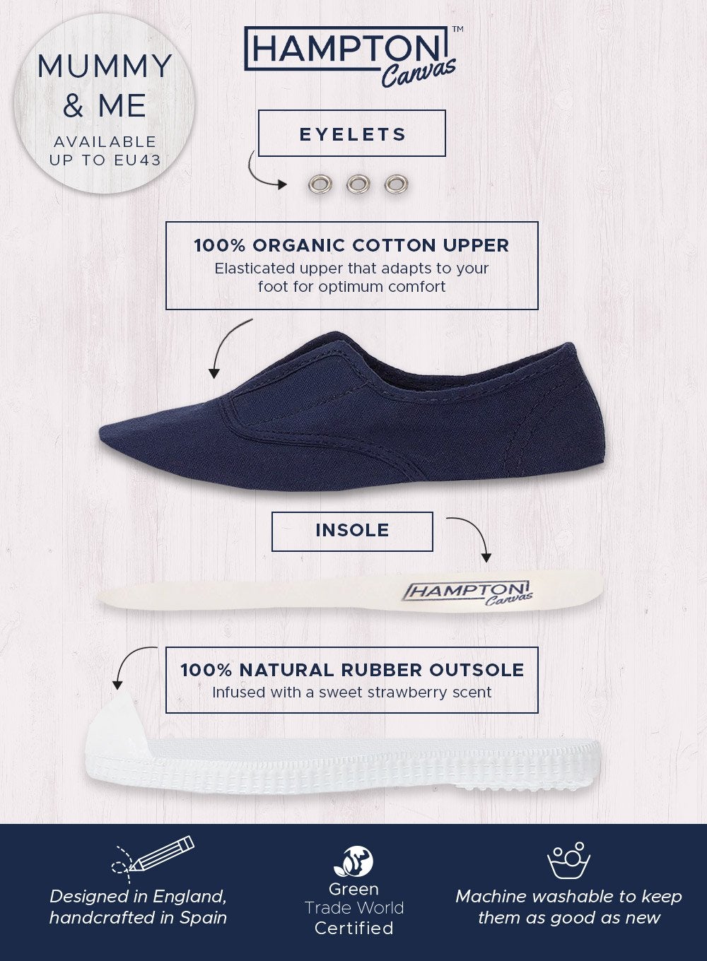 Hampton Canvas  Shoes Hampton Canvas Plum Plimsolls in Putty - Trotters Childrenswear