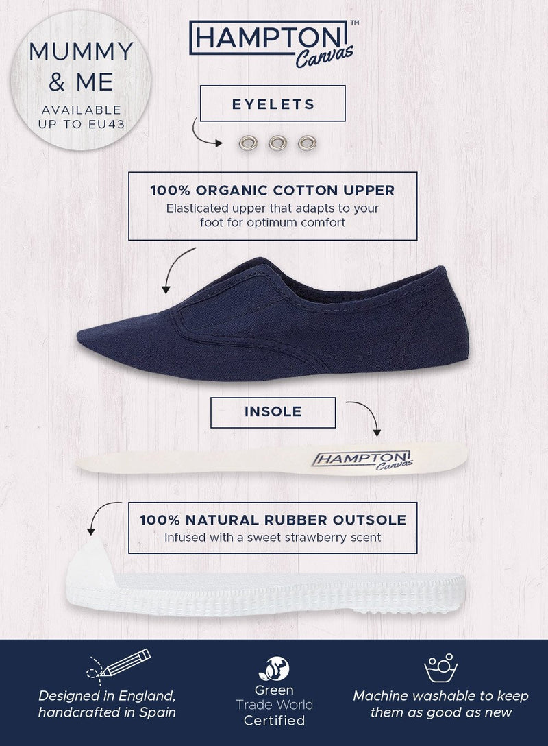 Hampton Canvas  Shoes Hampton Canvas Plum Plimsolls in Putty - Trotters Childrenswear