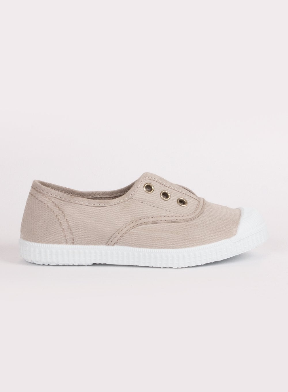 Hampton Canvas  Shoes Hampton Canvas Plum Plimsolls in Putty