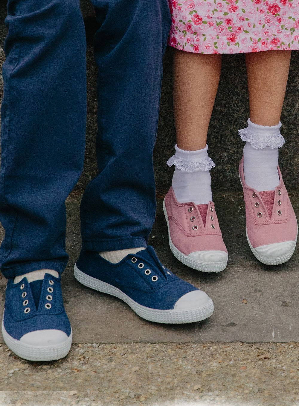 Hampton canvas plum shoes Clearance