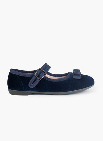 Hampton Classics Party Shoes Hampton Classics Lana Party Shoes in Navy Velvet