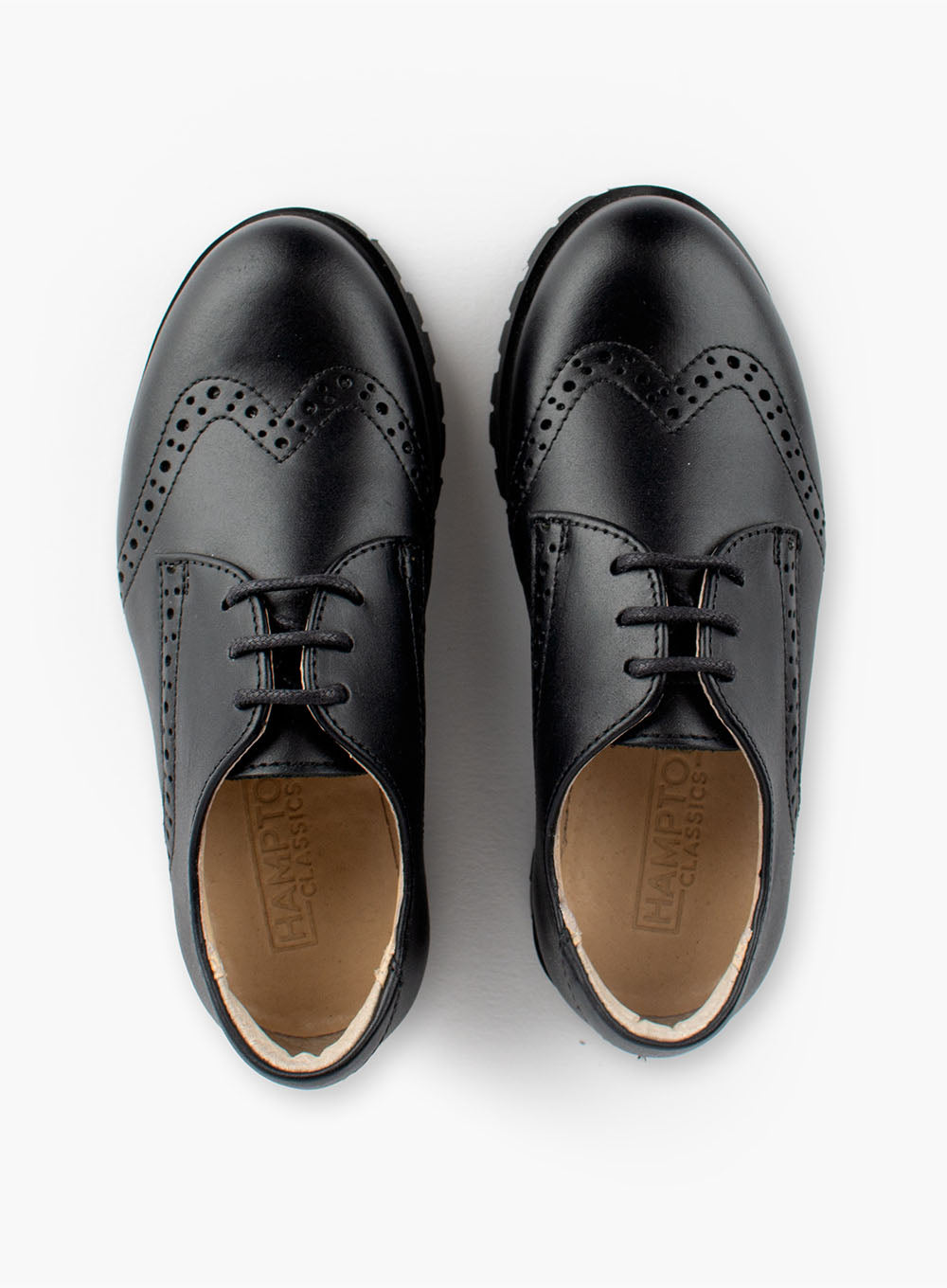 Hampton Classics Billie School Shoes in Black Trotters Trotters