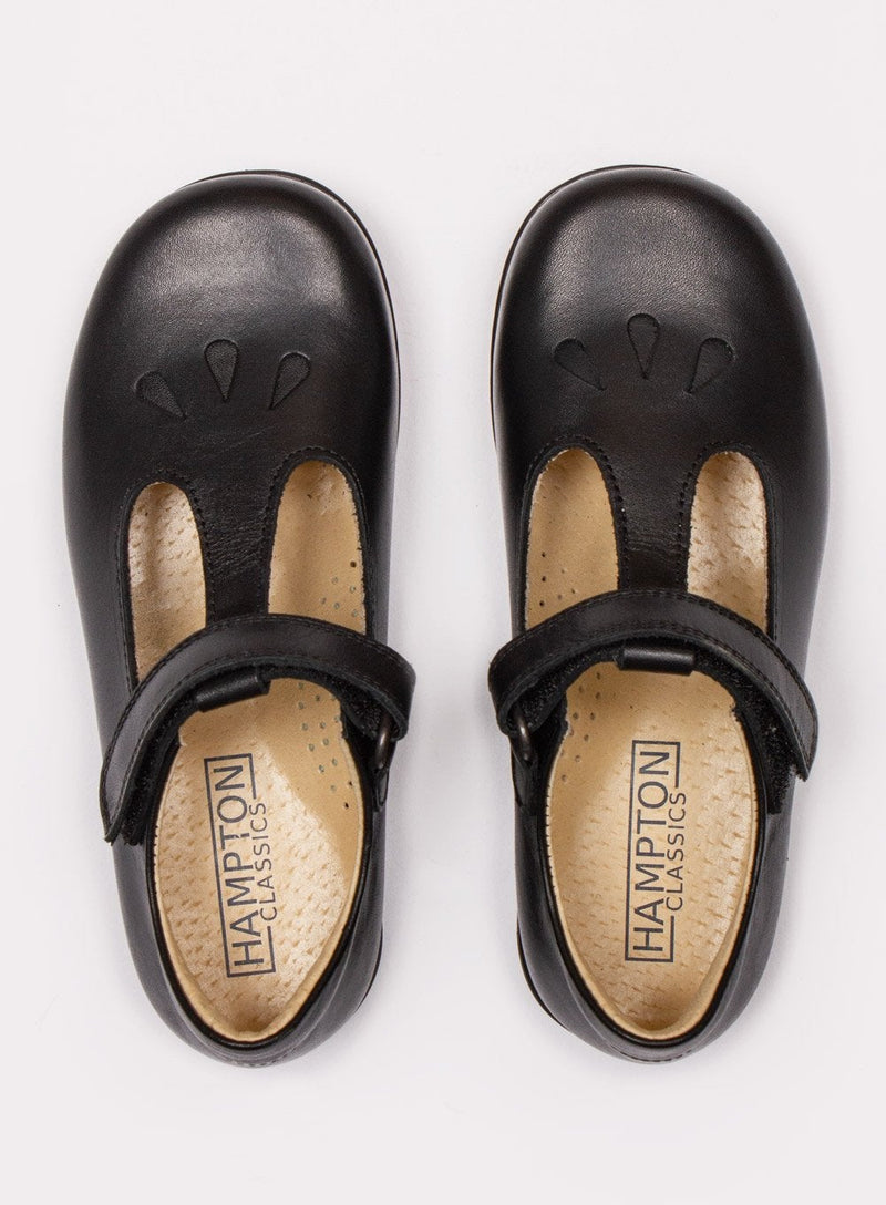 Hampton Classics School Shoes Hampton Classics Evie School Shoes in Black - Trotters Childrenswear