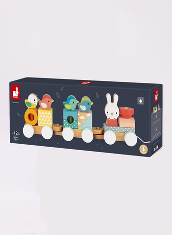 Janod Toy Pure Pull Along Wooden Train