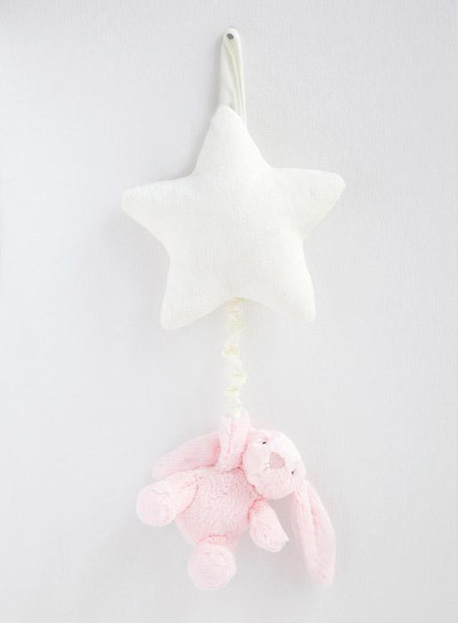 Jellycat Toy Jellycat Bashful Bunny Star Musical Pull in Pink