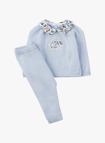 Baby Knitted Set in Zoo Print