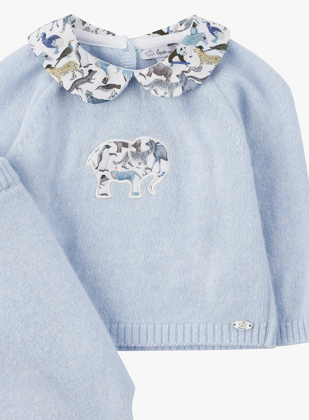 Lapinou All-in-One Little Knitted Set in Zoo Print