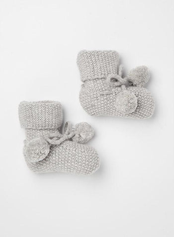 Lapinou Booties Little Booties in Grey - Trotters Childrenswear