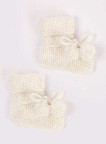 Lapinou Booties Little Booties in White