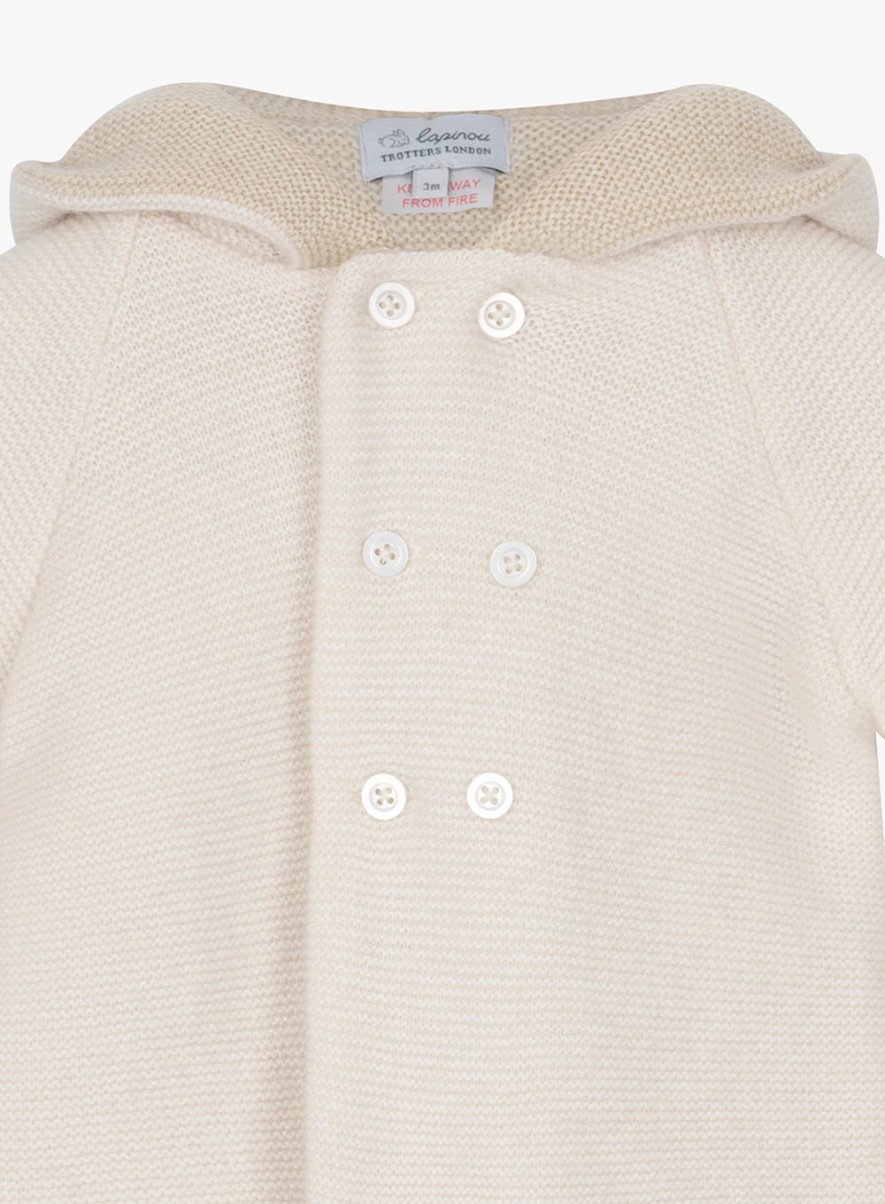 Lapinou Coat Little Teddy Coat in Off White