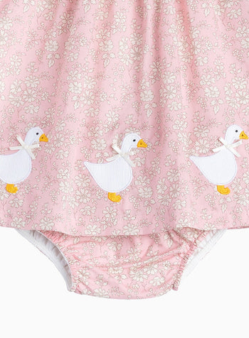 Lapinou Dress Little My First Duck Dress in Pink Capel