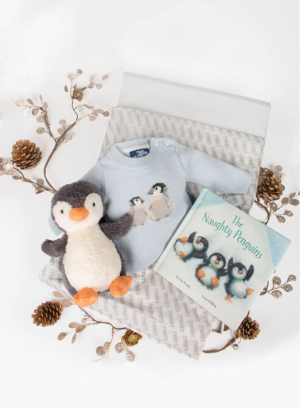 Lapinou Gift Set Blue Pip Penguin Gift Set