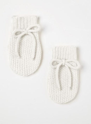 Lapinou Mittens Little Mittens in White - Trotters Childrenswear