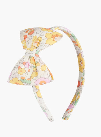 Lily Rose Alice Bands Big Bow Alice Band in Buttercup Betsy