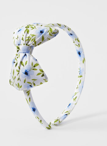 Lily Rose Alice Bands Catherine Bow Alice Band in Blue Poppy