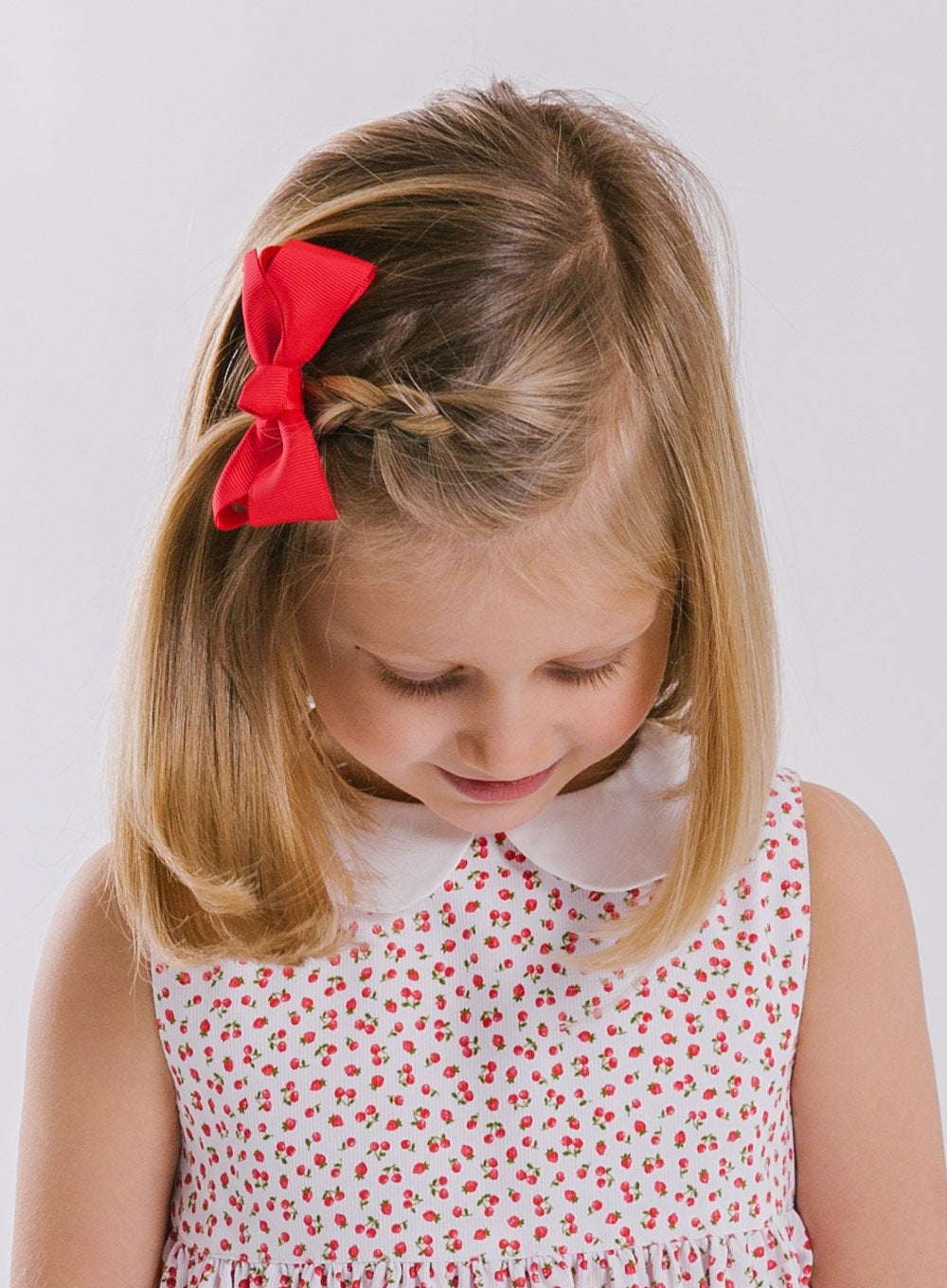 Lily Rose Clip Large Bow Hair Clip in Ruby - Trotters Childrenswear