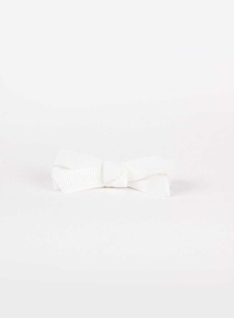Lily Rose Clip Small Bow Hair Clip in Off-White - Trotters Childrenswear
