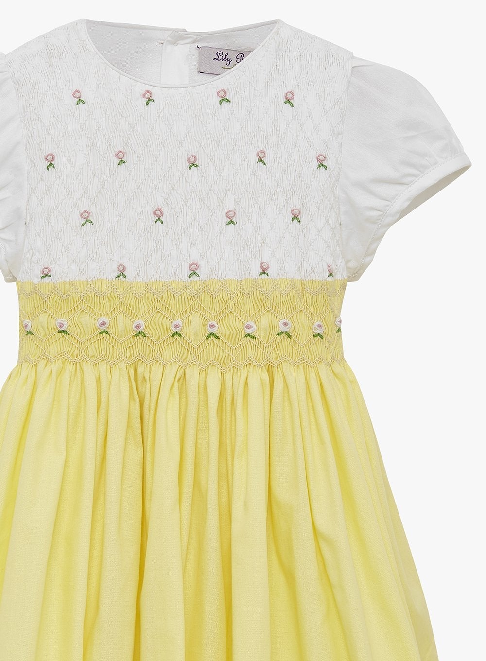 Rose Hand Smocked Dress in Lemon 8/9Y Rose Hand Smocked Dress in Lemon 8/9Y