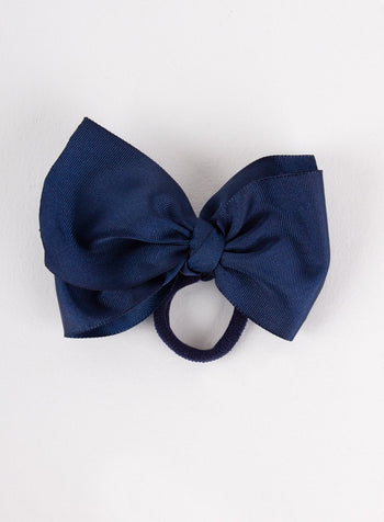 Lily Rose Hair Bobbles Large Bow Hair Bobble in Navy