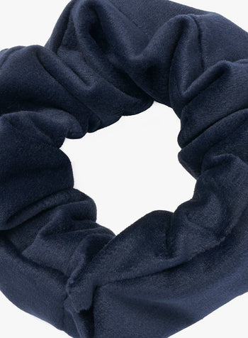 Lily Rose Hair Bobbles Velvet Scrunchie in Navy