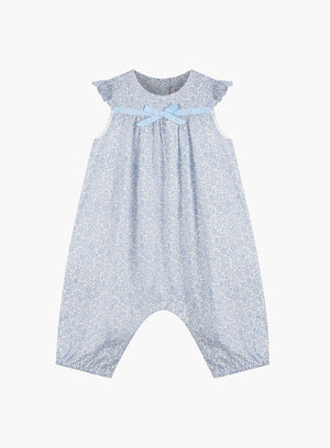 Lily Rose Romper Little Frill Sleeve Romper in Danjo Coast