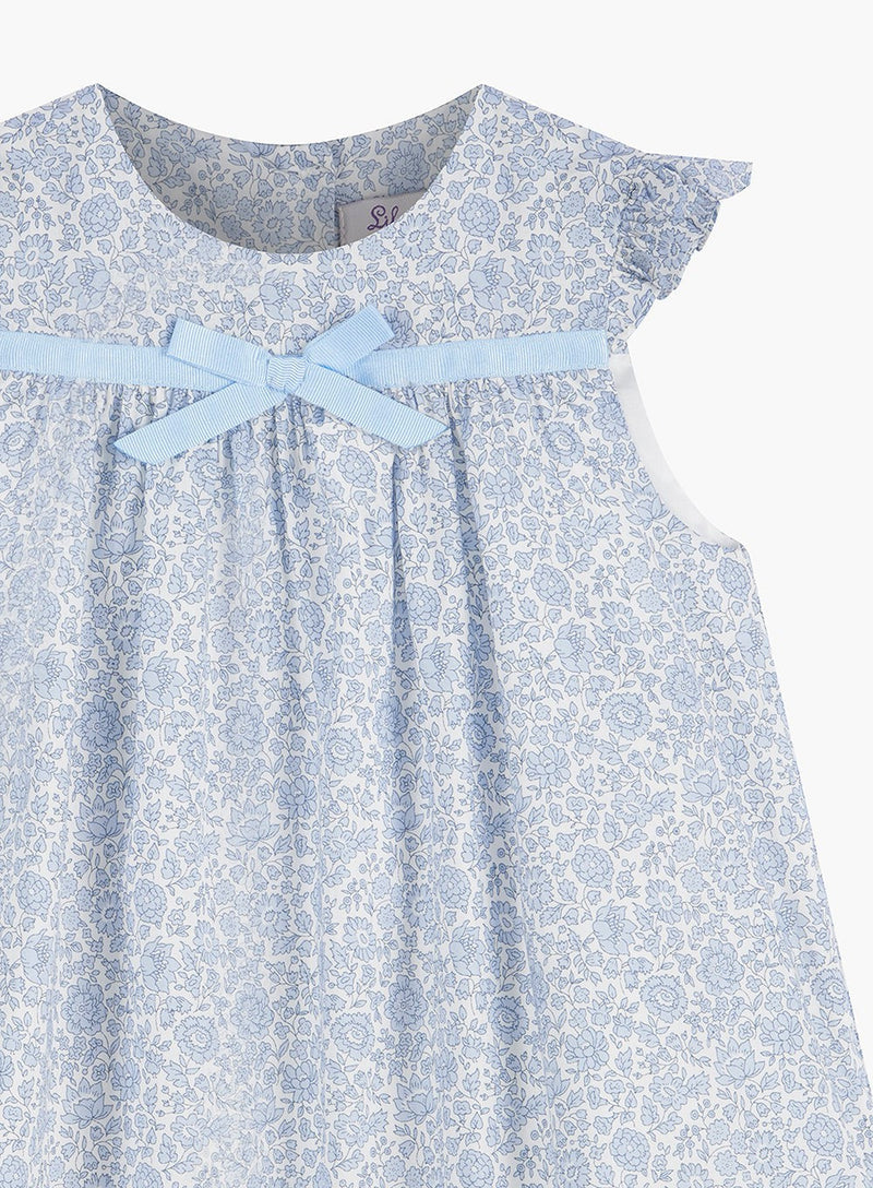 Lily Rose Romper Little Frill Sleeve Romper in Danjo Coast