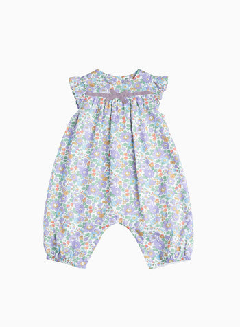 Lily Rose Romper Little Frill Sleeved Romper in Purple Betsy