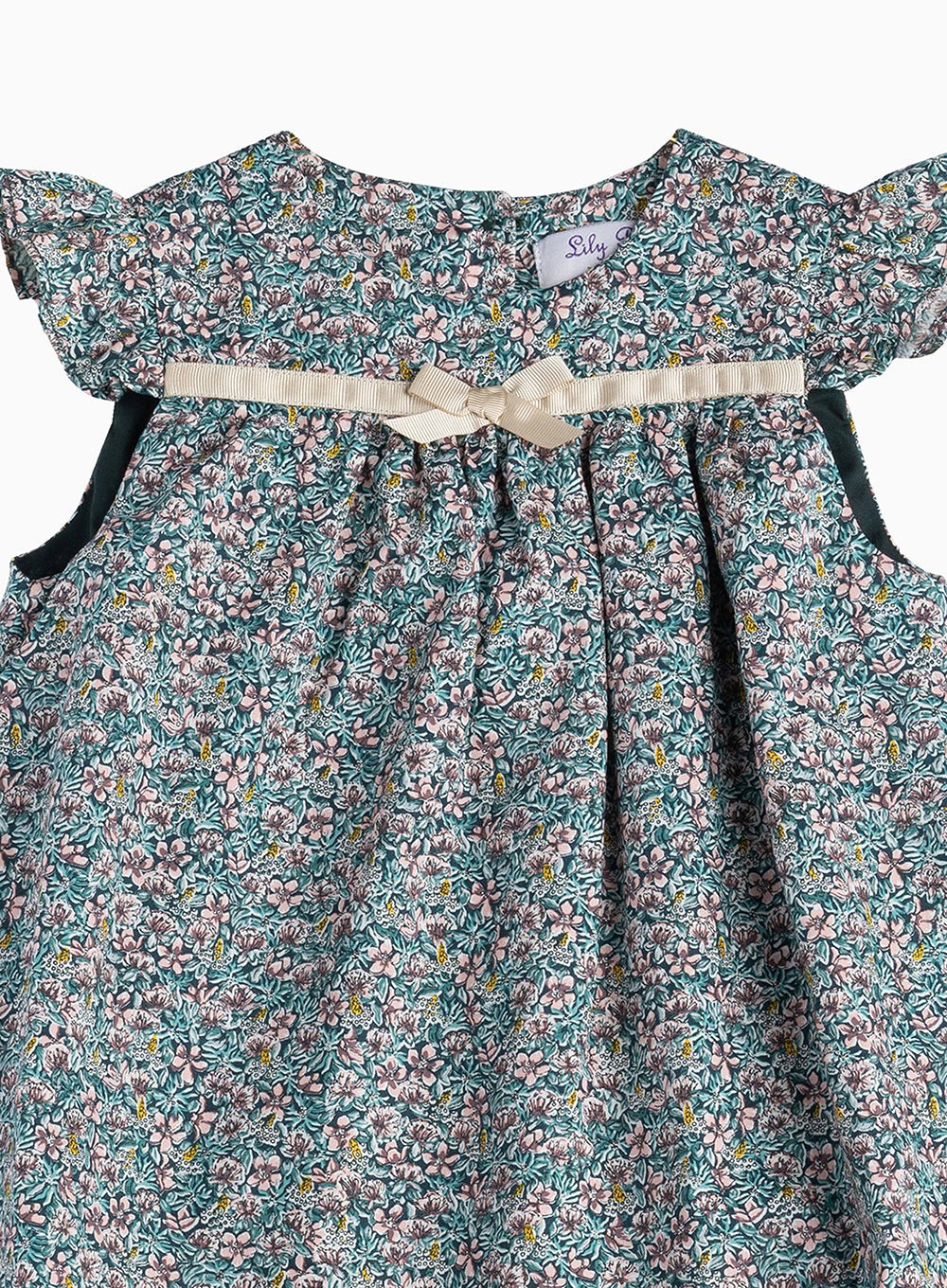 Lily Rose Romper Little Frill Sleeved Romper in Ragged Robin