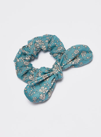 Bow Scrunchie in Blue Capel