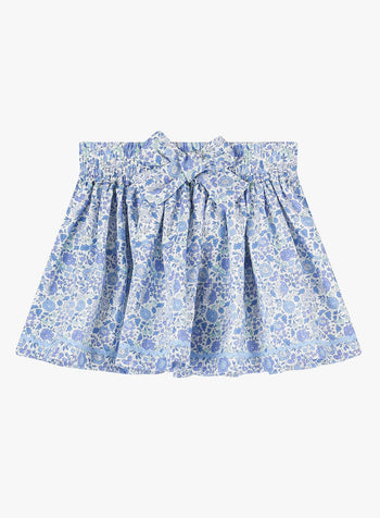 Bow Skirt in Blue Danjo