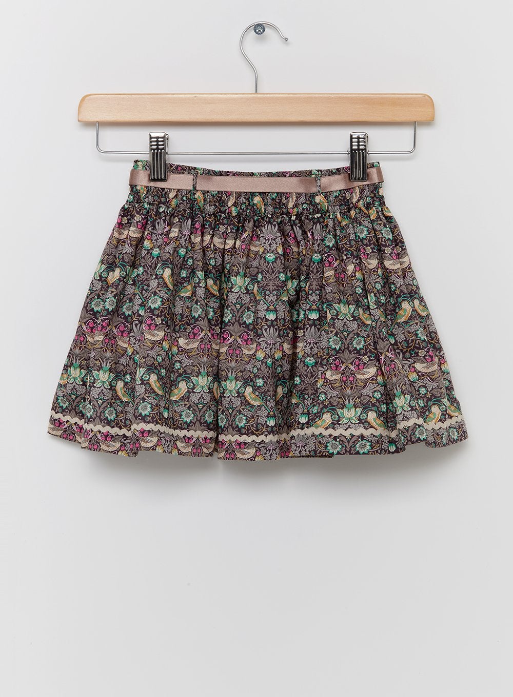 Lily Rose Skirt Strawberry Thief Ric Rac Skirt - Trotters Childrenswear