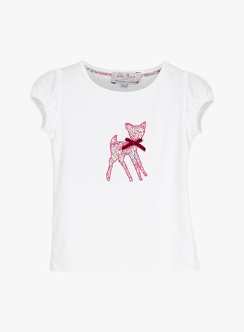Fawn Appliqué Jersey Top