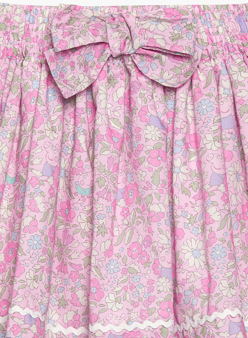 Lily Rose x PEPPA PIG Skirt Bow Skirt in Pink Peppa Meadow