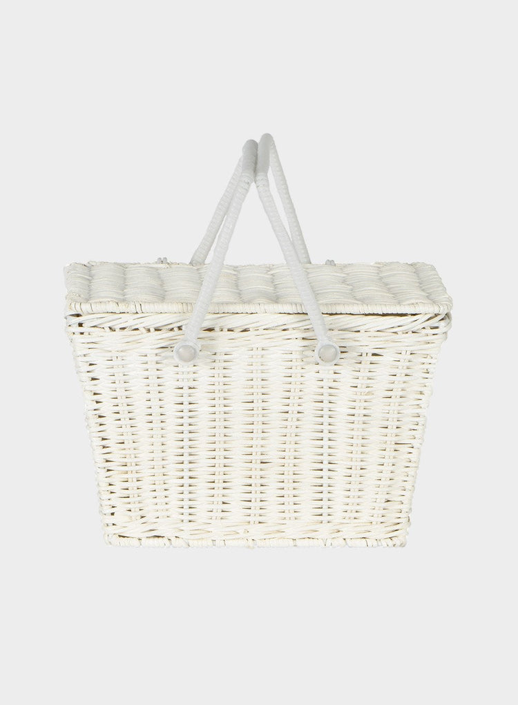 Olli Ella Gift wrapping Ollie Ella White Piki Gift Basket - Trotters Childrenswear