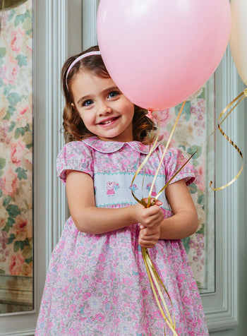 Lily Rose x PEPPA PIG Dress Peppa Smocked Party Dress